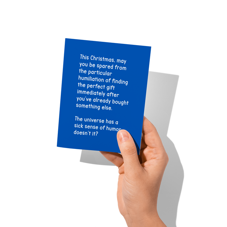 Gifting Humiliation Funny Holiday Christmas Card