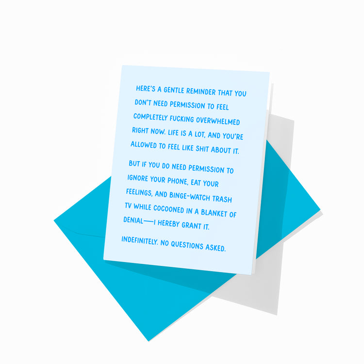 sympathy / encouragement greeting card with colorful envelope.