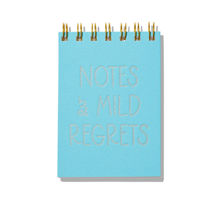 Notes & Mild Regrets Mini Letterpress Jotter Notebook