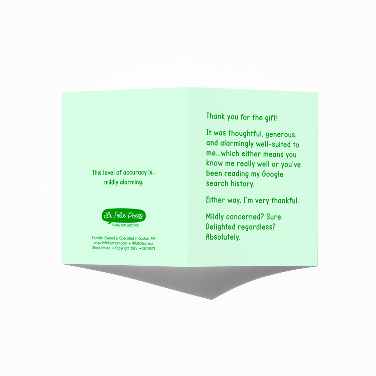 Funny Thank You Card Google Search History Funny Friend Appreciation