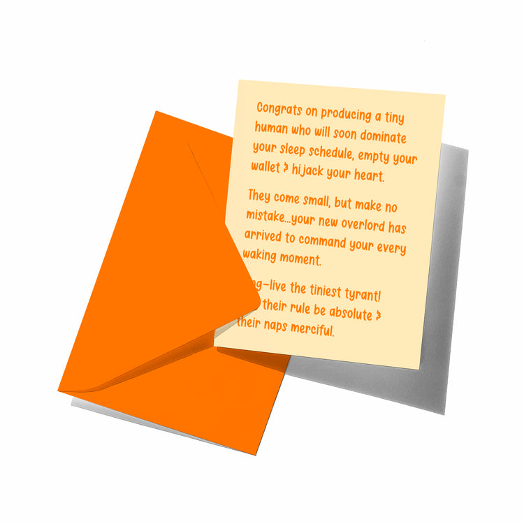 Funny New Baby Card – Snarky Congratulations for Parents – Humor Greeting Card