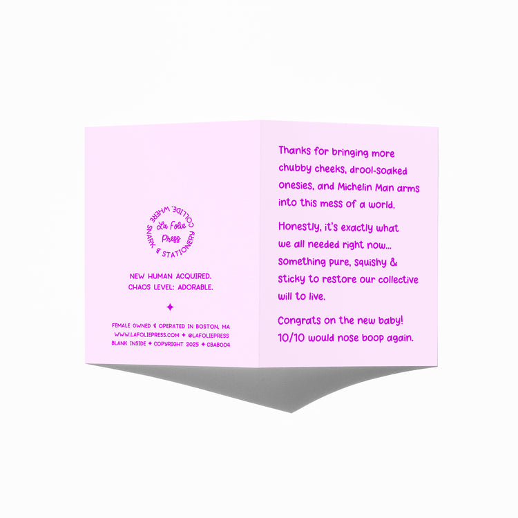 Michelin Man Funny New Baby Greeting Card