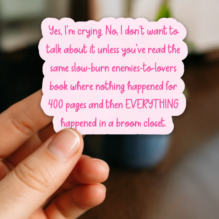 Broom Closet Romance Books 3" Vinyl Sticker