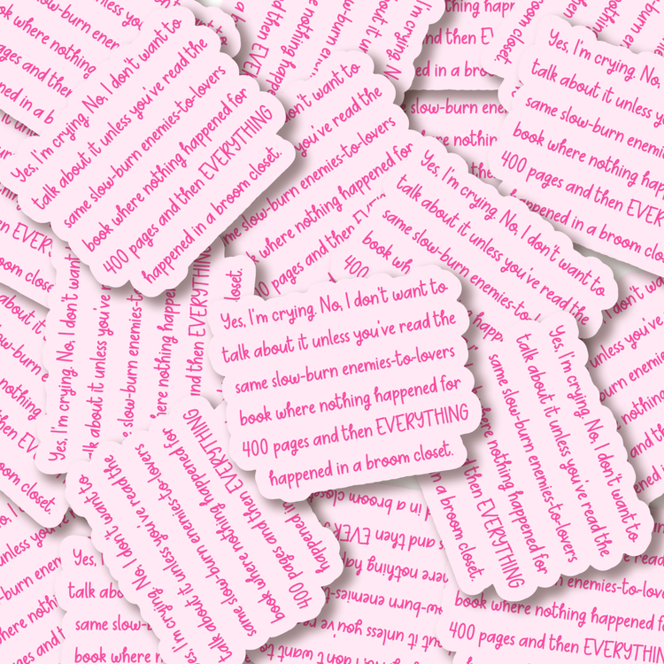 Broom Closet Romance Books 3" Vinyl Sticker