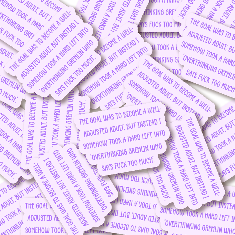 Overthinking Gremlin 3" Vinyl Sticker