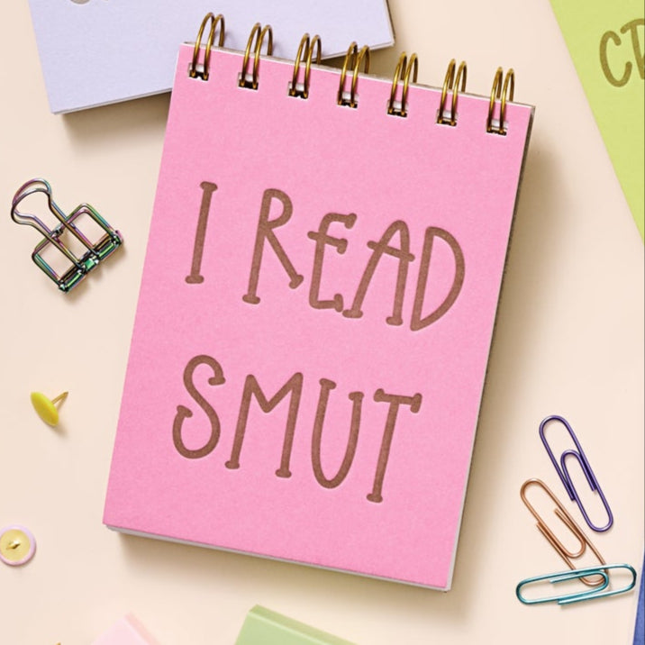 Funny romance reader notebook for jotting down spicy book notes and quotes.
