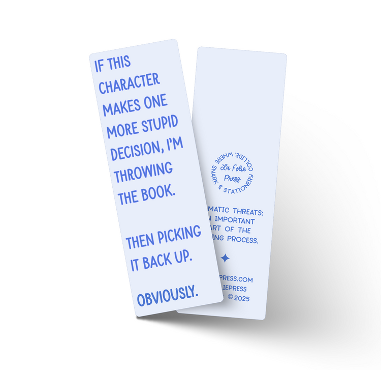 Throwing The Book Funny Glossy Bookmark