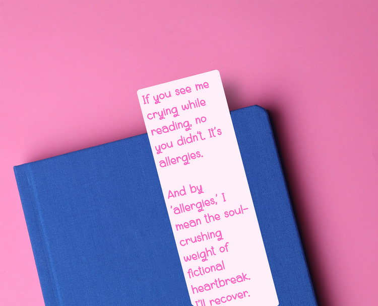 It's Allergies Romance Read Funny Glossy Bookmark
