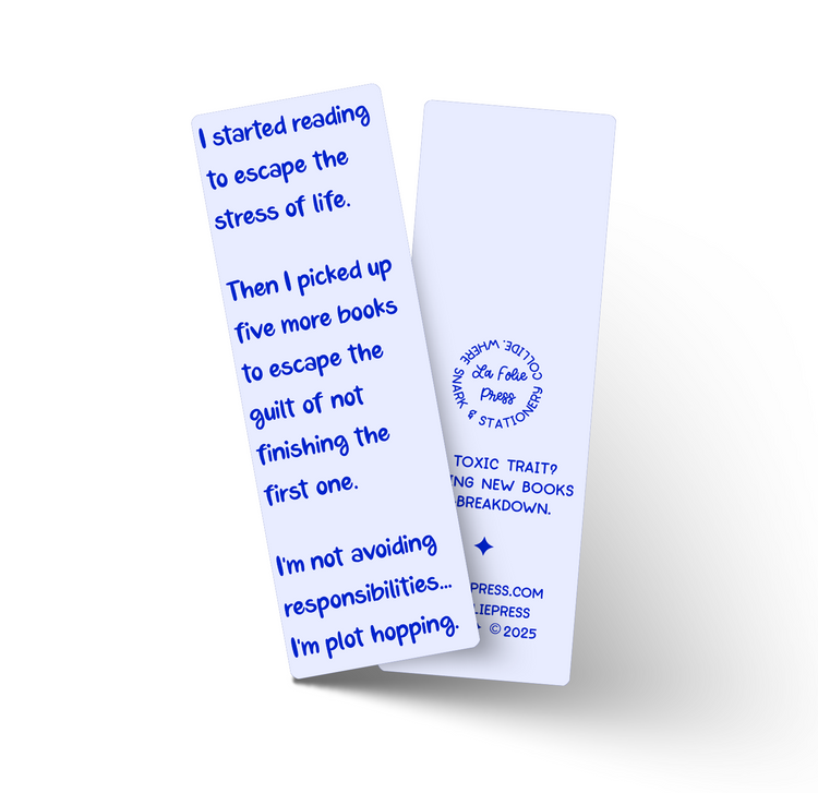 Plot Hopping Funny Glossy Bookmark