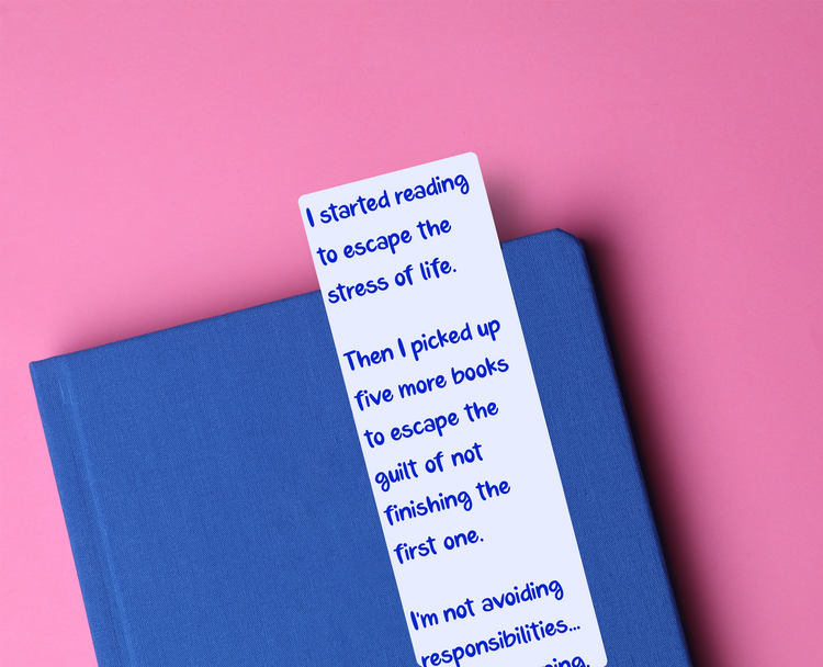 Plot Hopping Funny Glossy Bookmark