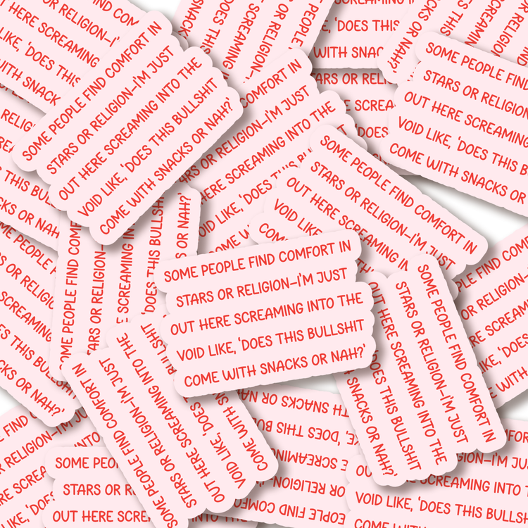 Snacks or Nah 3" Vinyl Sticker