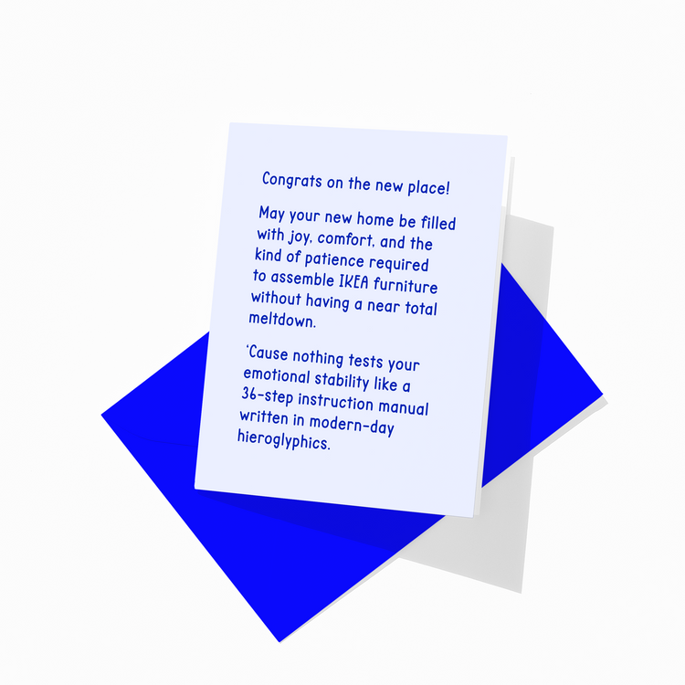 Funny Ikea Assembly Housewarming Card
