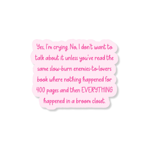 Broom Closet Romance Books 3" Vinyl Sticker