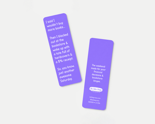 Blacked Out at the Bookstore Funny Glossy Bookmark