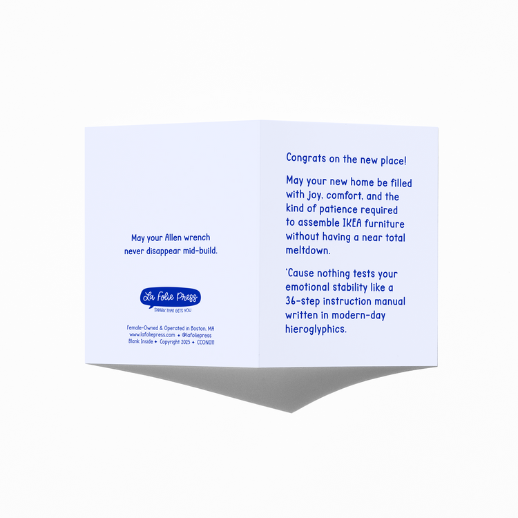 Funny Ikea Assembly Housewarming Card