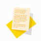 Funny friendship greeting card with colorful envelope, unhinged best friend design.