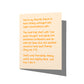 Funny friendship card with witty late-night conversation humor on front, blank inside.
