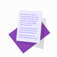 Funny friendship greeting card with colorful envelope, comfort human design.