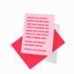 Funny Christmas greeting card with colorful envelope, snarky holiday design.