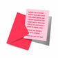 Funny Christmas greeting card with colorful envelope, snarky holiday design.