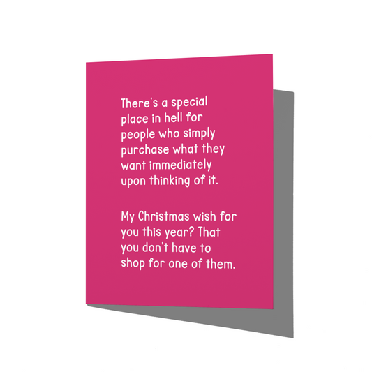 Special Place in Hell Funny Holiday Christmas Card