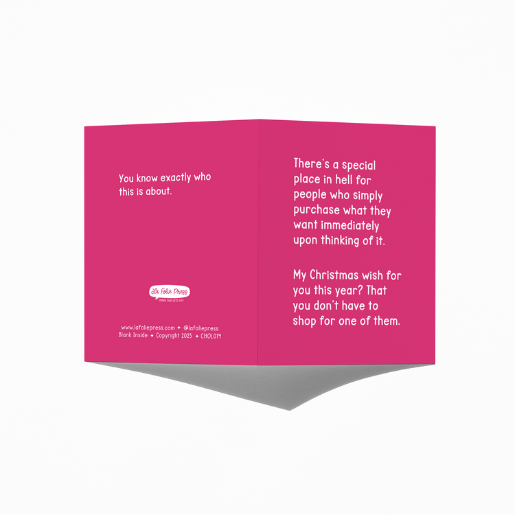 Special Place in Hell Funny Holiday Christmas Card