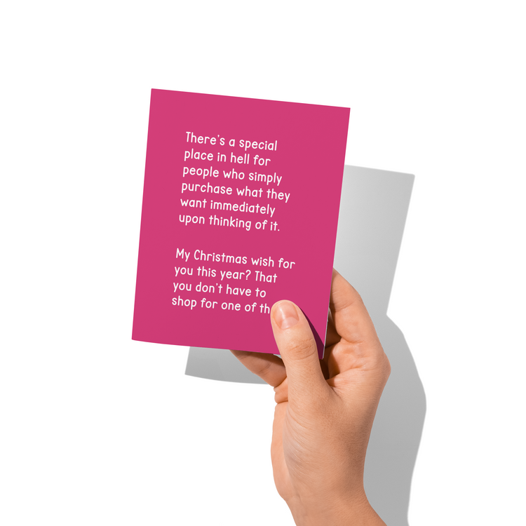 Special Place in Hell Funny Holiday Christmas Card