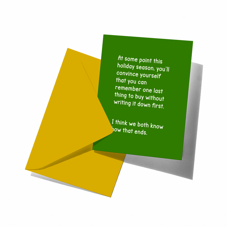 Remember One Last Thing Funny Holiday Christmas Card