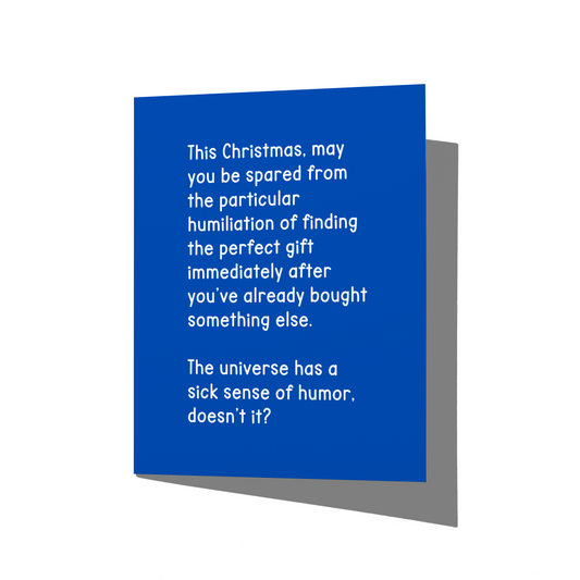 Gifting Humiliation Funny Holiday Christmas Card