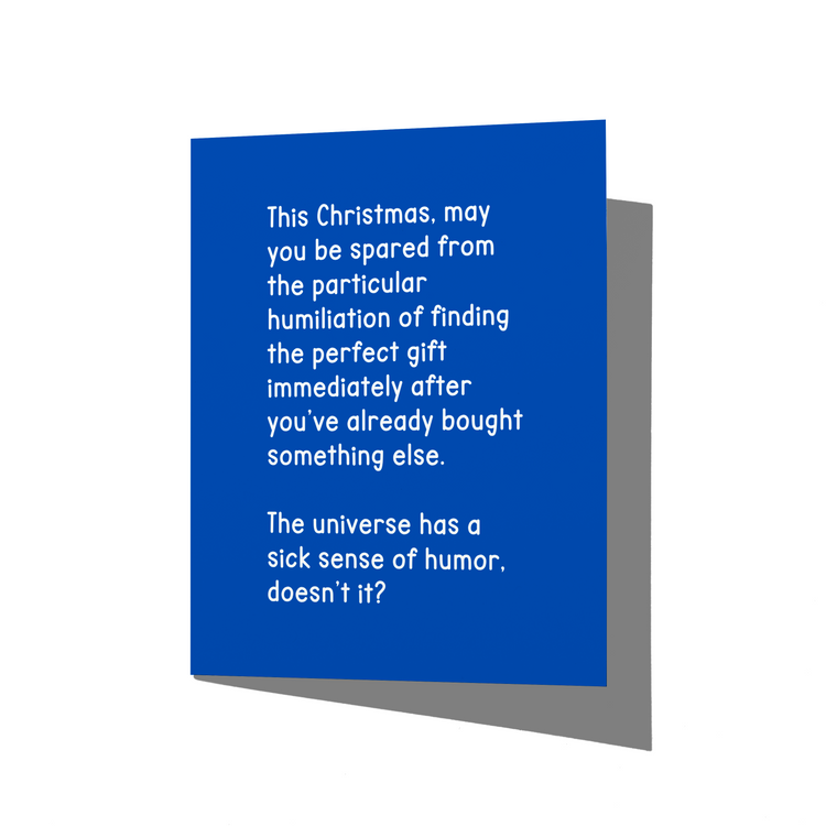Gifting Humiliation Funny Holiday Christmas Card