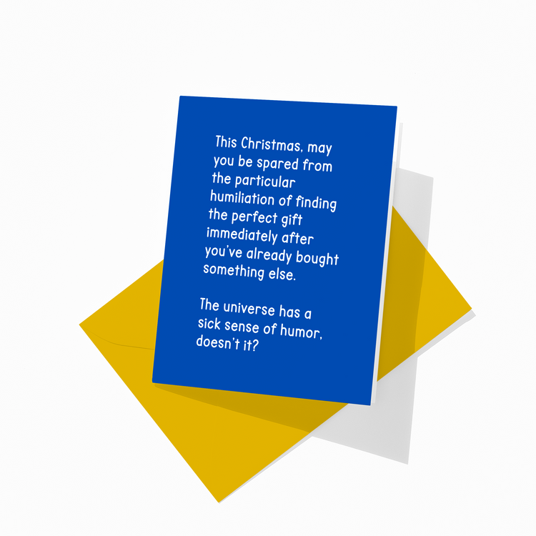 Gifting Humiliation Funny Holiday Christmas Card