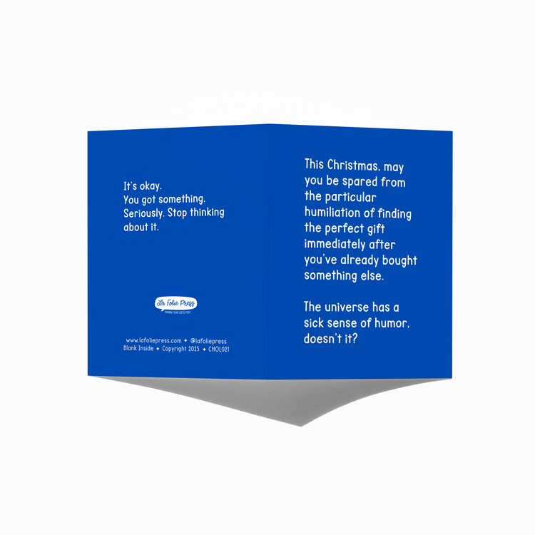 Gifting Humiliation Funny Holiday Christmas Card
