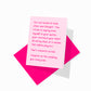 Funny wedding greeting card with colorful envelope, romantic humor design.