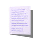 Funny anniversary card with snarky marriage humor message on front, blank inside.