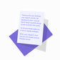 Thank you card and colorful envelope displayed flat.