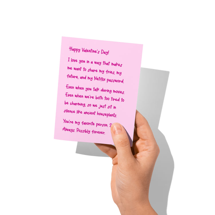 Ancient Houseplants Funny Valentine's Day Greeting Card