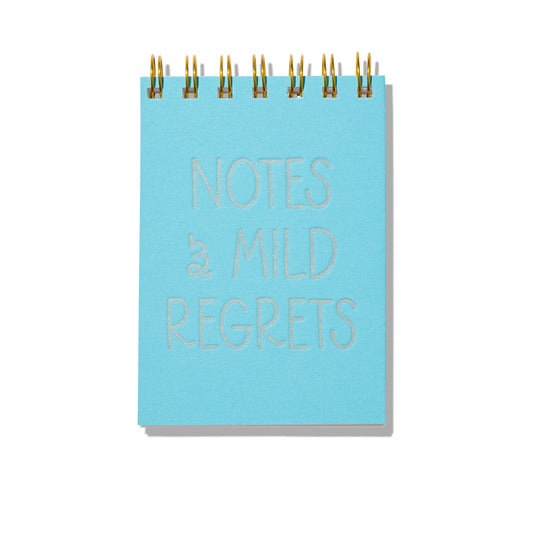 Notes & Mild Regrets Mini Letterpress Jotter Notebook