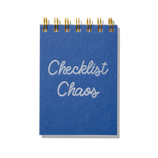 Checklist Chaos Mini Letterpress Jotter Notebook