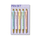 Funny profanity-themed pens with black ink and sarcastic quotes, stationery set for adults.
