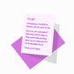 Thank you card with colorful envelope, gift appreciation design.