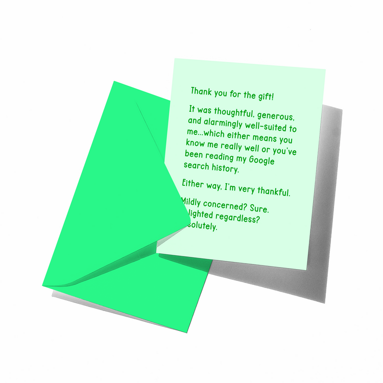 Funny Thank You Card Google Search History Funny Friend Appreciation