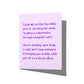 Funny New Mom Card – Postpartum Congratulations – Snarky Baby Shower Card