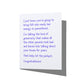 Funny new baby card with witty congratulations message on front, blank inside.