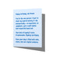 Funny birthday card for best friend with darkly humorous front message, blank inside.