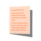Funny birthday card with witty friend humor message on front, blank inside.
