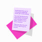 Funny birthday greeting card with colorful envelope, birthday hermit design.