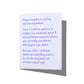 Funny congrats card with witty chaos gremlin humor message on front, blank inside.