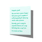 Funny graduation card with witty corporate humor message on front, blank inside.