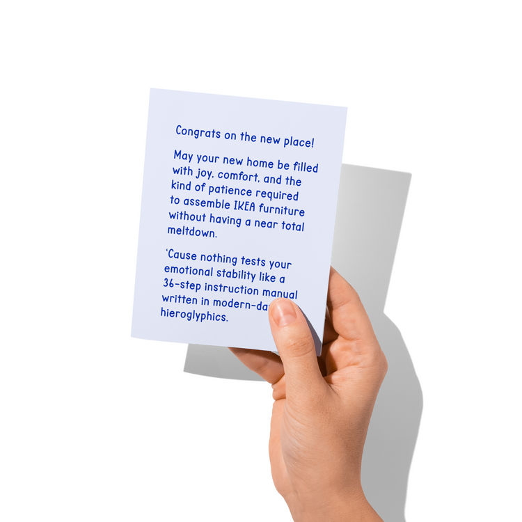 Funny Ikea Assembly Housewarming Card