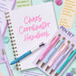Funny letterpress notebook for multitaskers with bold pink text on white rigid cover.
